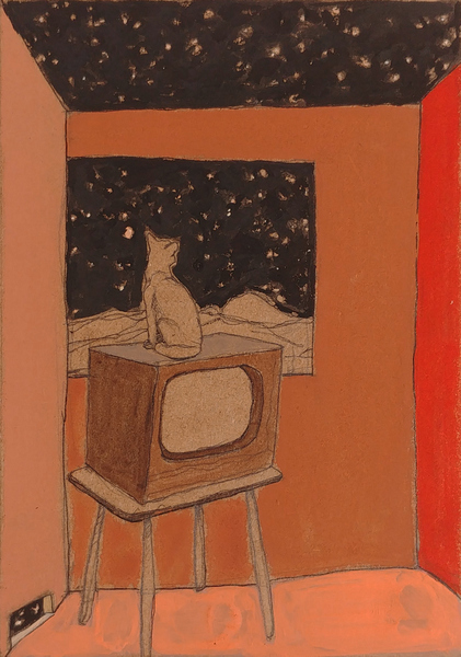 étoiles - 13x18 - tempera